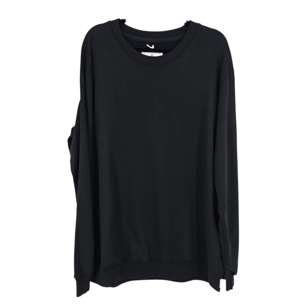 NWT Reigning Champ Black Classic Fit Mid-Weight Cotton Crewneck Sweatshirt Sz XL